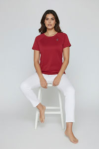 Zelocity Quick Dry Relaxed Top - Deep Claret — thumbnail 6